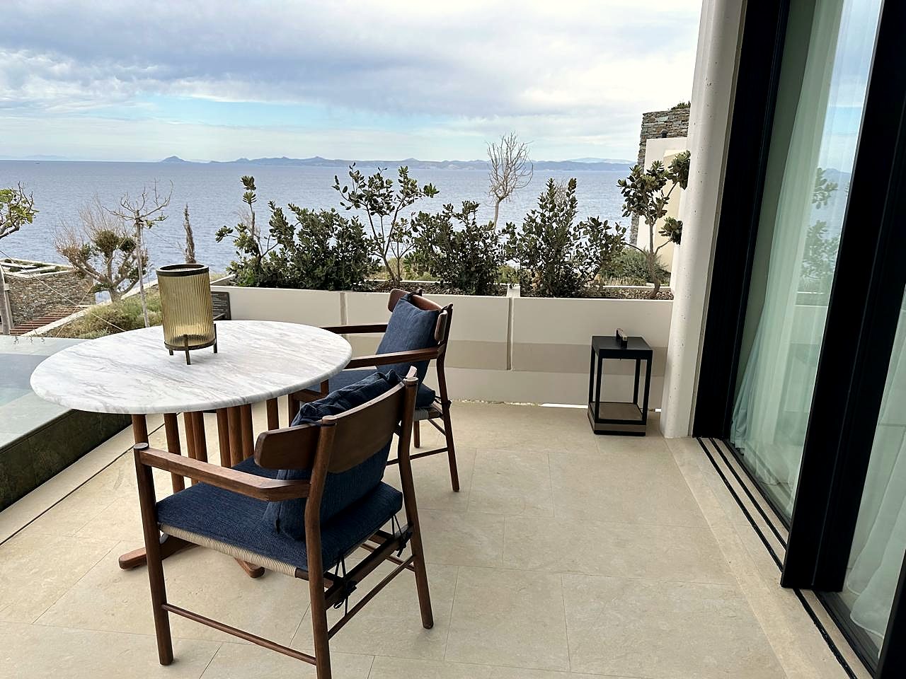 One&Only Aesthesis, Greece — terrace overlooking the Aegean.